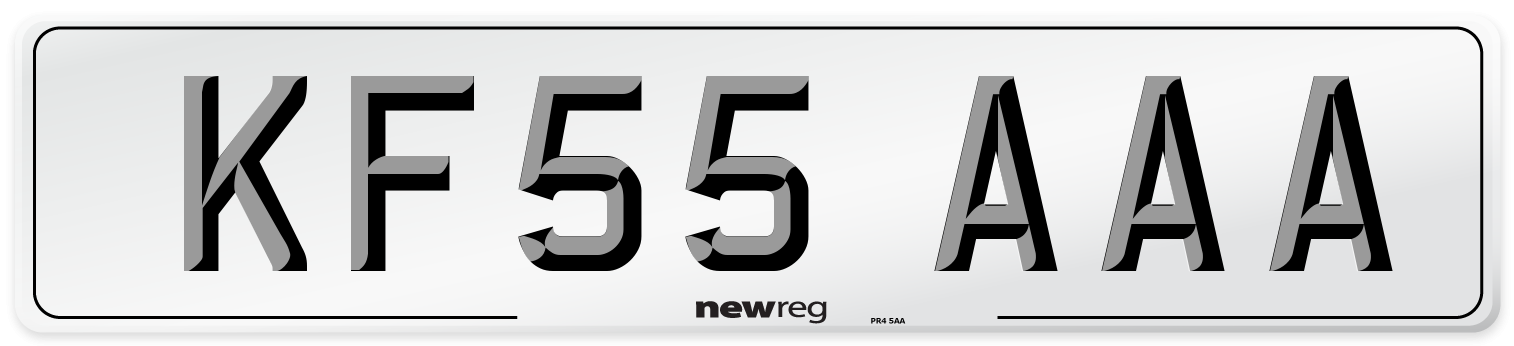 KF55 AAA Number Plate from New Reg